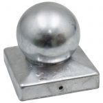 Metal Fence Post Caps 75mm Ball & Pyramid Square Galvanised Metal Caps 3" Post Top (4731)